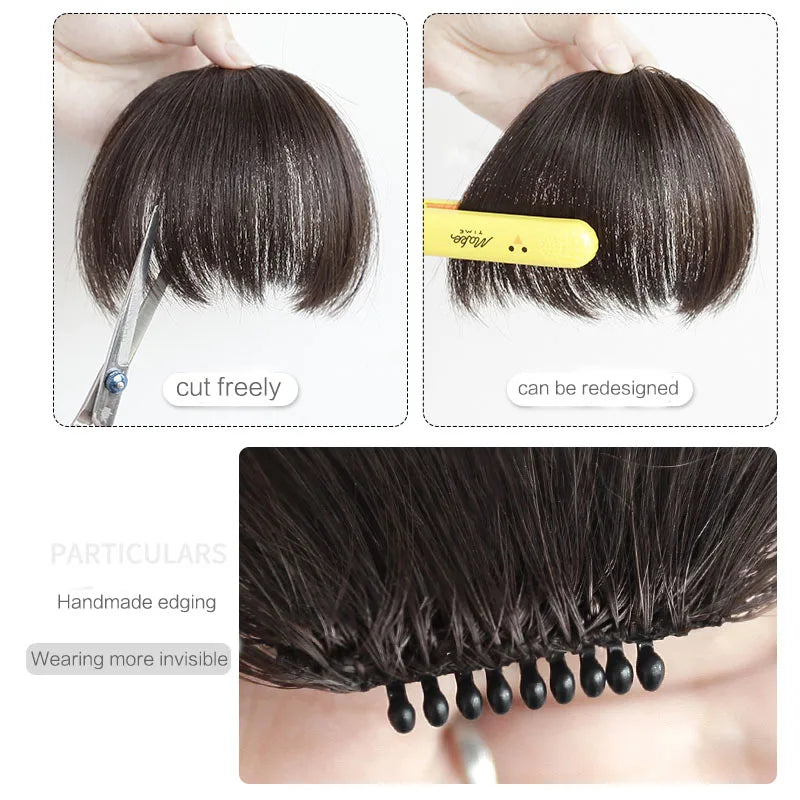 Clip In Synthetic Bangs Hairpiece for Instant Fringe by HitMyNeed