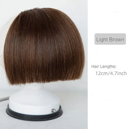 Clip In Synthetic Bangs Hairpiece for Instant Fringe natural-color by HitMyNeed