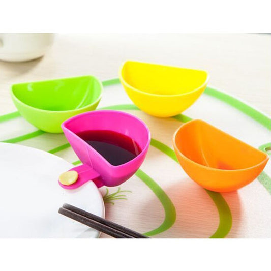 Clip-On Dip Bowls for Plates, Set of 4 by HitMyNeed