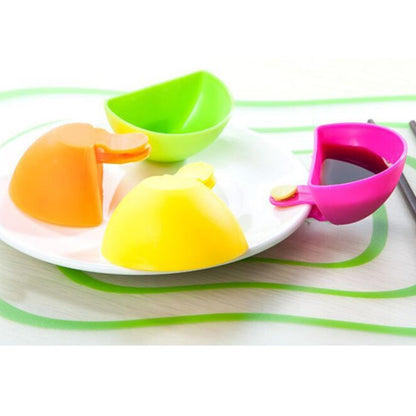 Clip-On Dip Bowls for Plates, Set of 4 by HitMyNeed