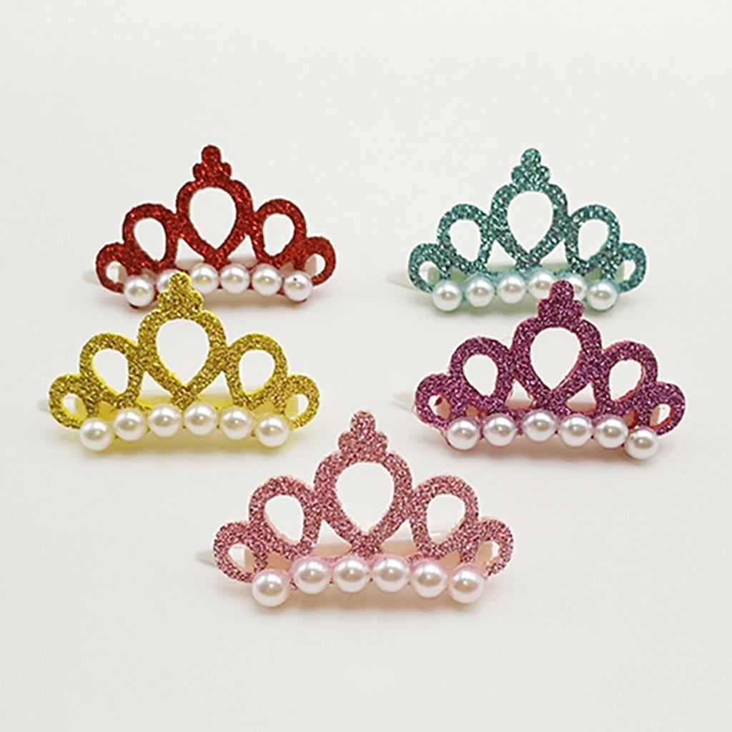 Clip-On Faux Pearl Dog Tiaras, Set of 5 by HitMyNeed