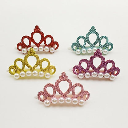 Clip-On Faux Pearl Dog Tiaras, Set of 5 by HitMyNeed