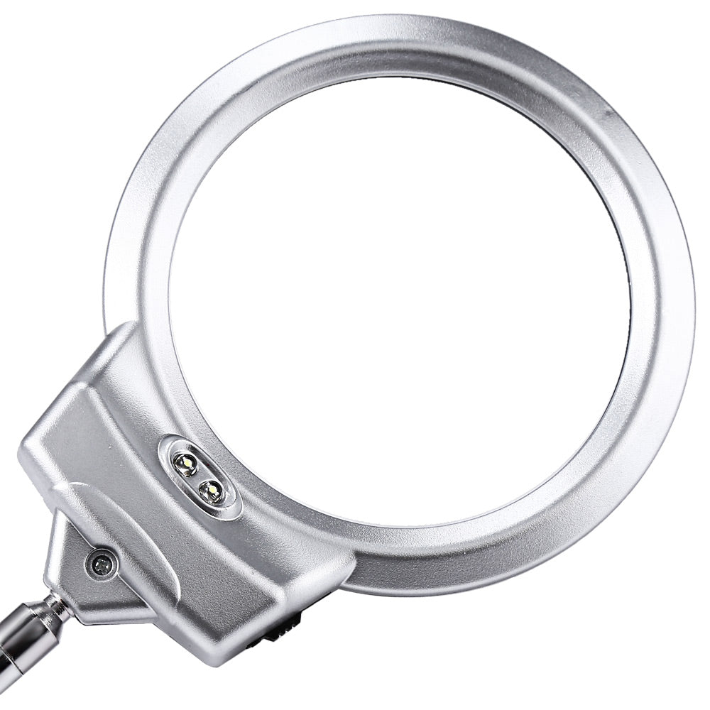 Clip-On LED Magnifying Lamp with 5X Lens by HitMyNeed