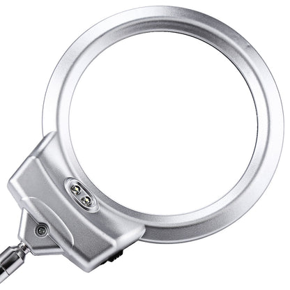 Clip-On LED Magnifying Lamp with 5X Lens by HitMyNeed