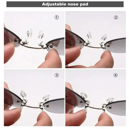 Clip-On Nose Rimless Matrix Morpheus Sunglasses UV400 by HitMyNeed