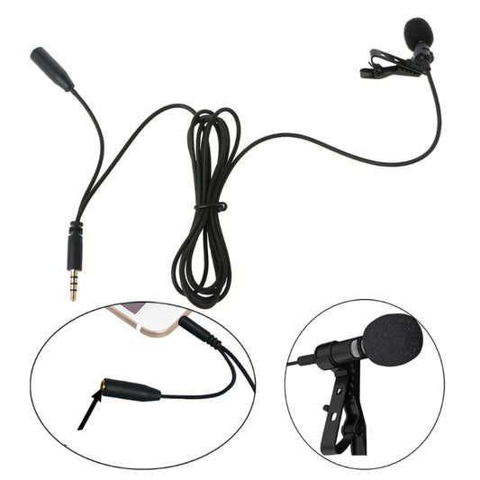 Clip-On Phone Microphone with 3.5mm Jack, 1.5m Cable by HitMyNeed