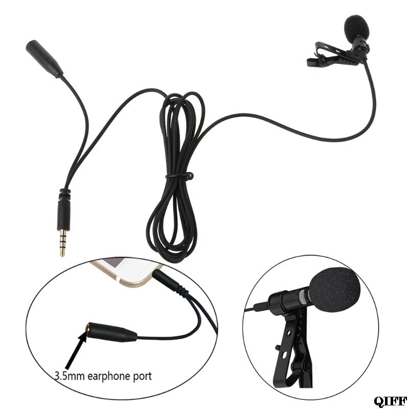 Clip-On Phone Microphone with 3.5mm Jack, 1.5m Cable by HitMyNeed