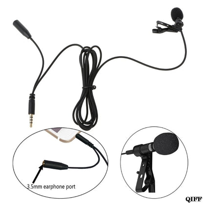 Clip-On Phone Microphone with 3.5mm Jack, 1.5m Cable by HitMyNeed