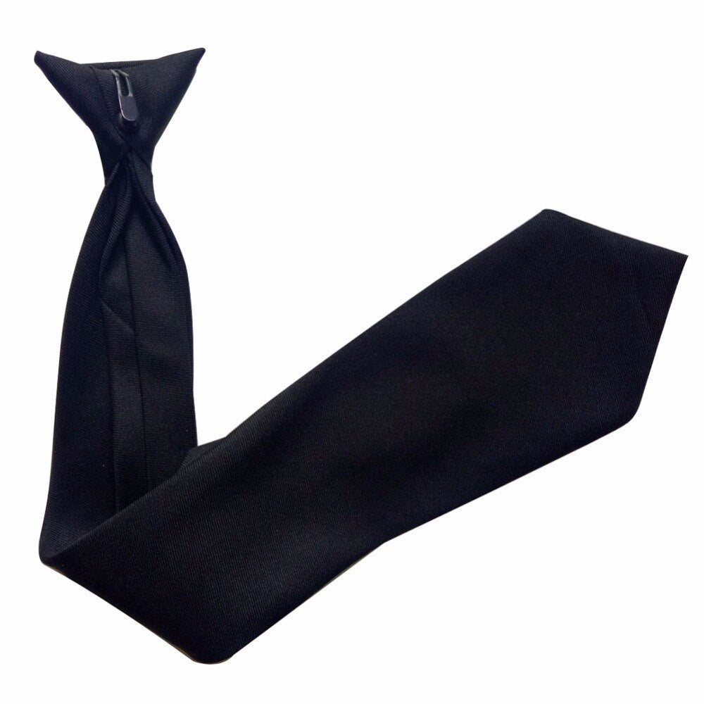 Clip-On Plain Necktie - Easy Wear Formal Tie by HitMyNeed