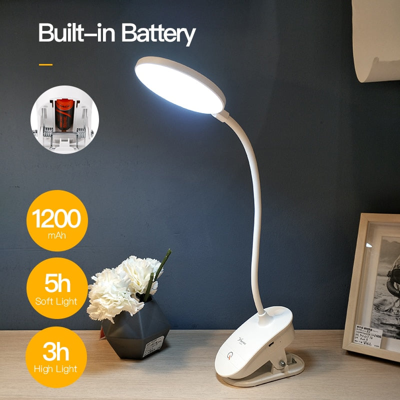 Clip On Reading Lamp with 3 Light Modes by HitMyNeed