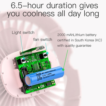 Clip-On Rechargeable Desk Fan with LED Light by HitMyNeed