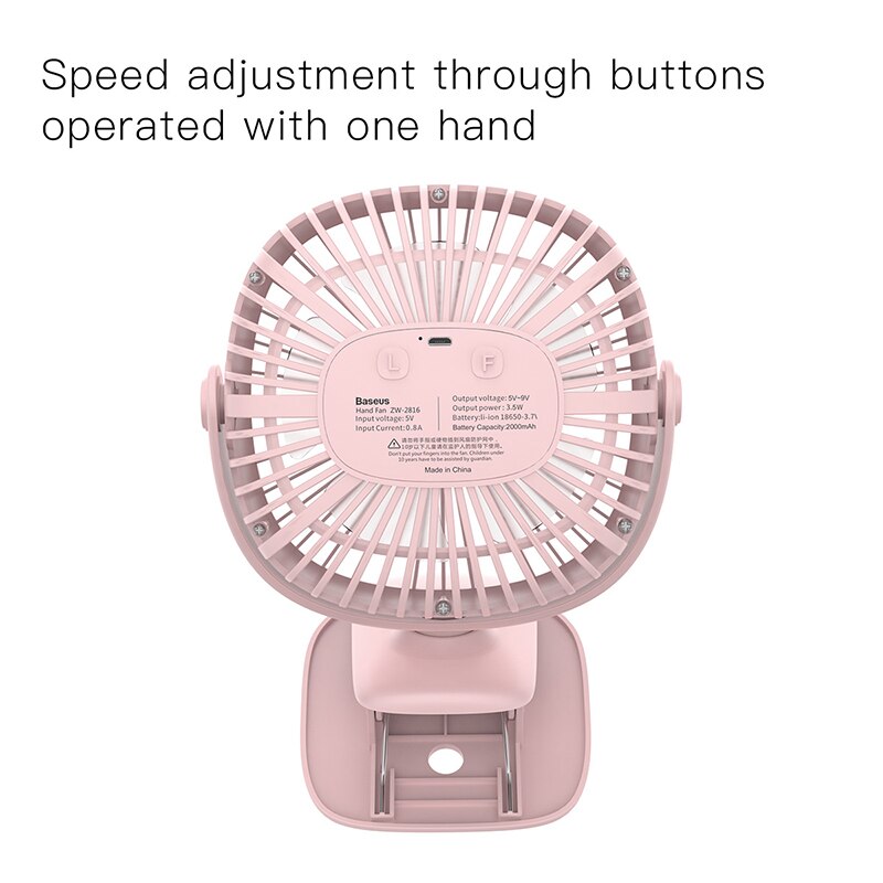 Clip-On Rechargeable Desk Fan with LED Light by HitMyNeed