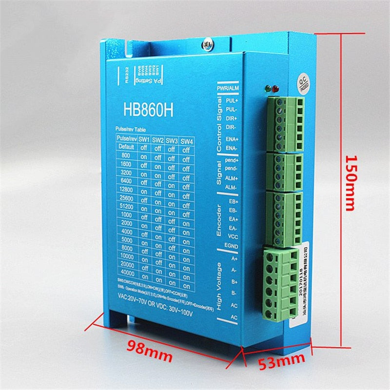Closed-Loop Stepper Motor Kit 12N·m 6A with HB860H Driver by HitMyNeed
