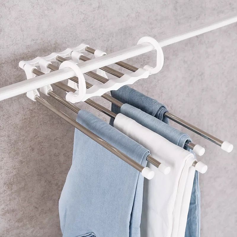 Closet Pants Hanger Space Saver with 5-Tier Design by HitMyNeed