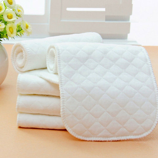 Cloth Diaper Inserts 10-Pack Washable Cotton Pads by HitMyNeed