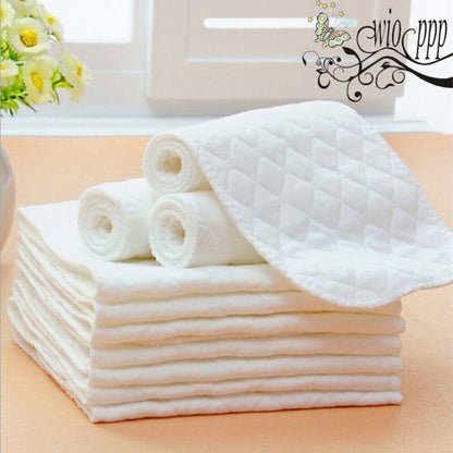 Cloth Diaper Inserts 10-Pack Washable Cotton Pads by HitMyNeed