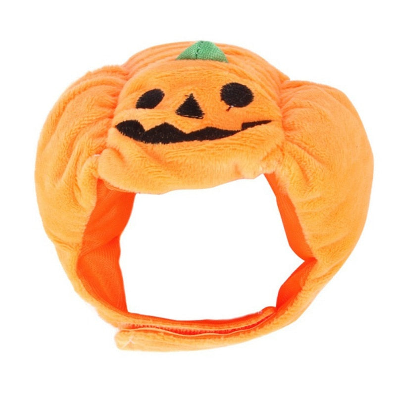 Cloth Dog Pumpkin Hat Headdress for Pets by HitMyNeed
