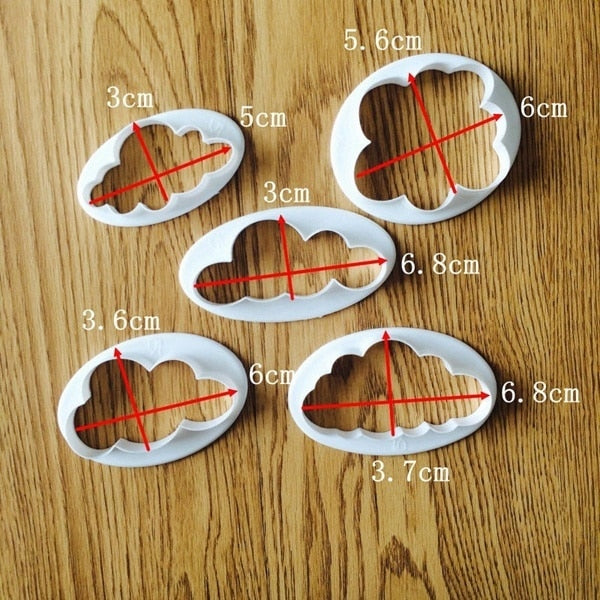 Cloud Cookie Cutters Set, 5 Sizes by HitMyNeed