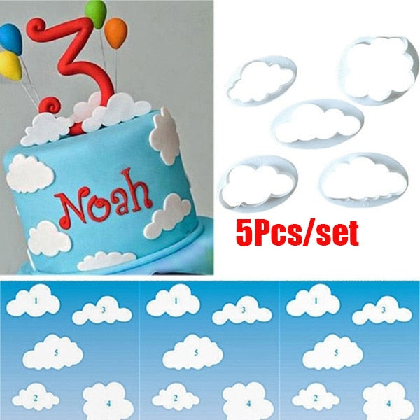 Cloud Cookie Cutters Set, 5 Sizes by HitMyNeed