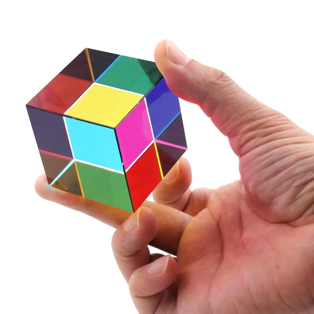 CMY Magic Prism Cube 3D Color Crystal for Photography 60mm by HitMyNeed