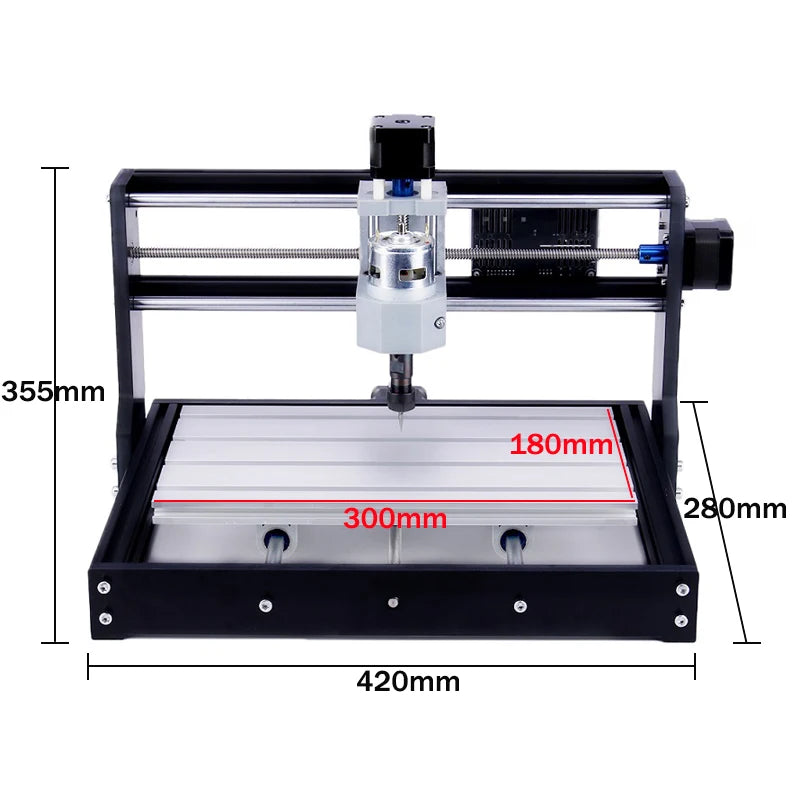 CNC 3018 Pro Mini Laser Engraver & Router 300×180mm by HitMyNeed