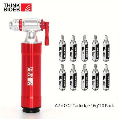 CO2 Bike Pump with Schrader & Presta Adapter Mini set-b by HitMyNeed