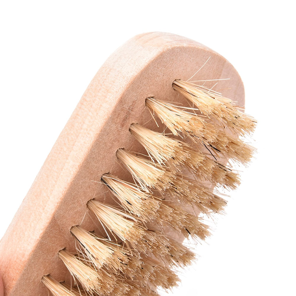 Coarse Bristle Double-Sided Wooden Nail Brush by HitMyNeed