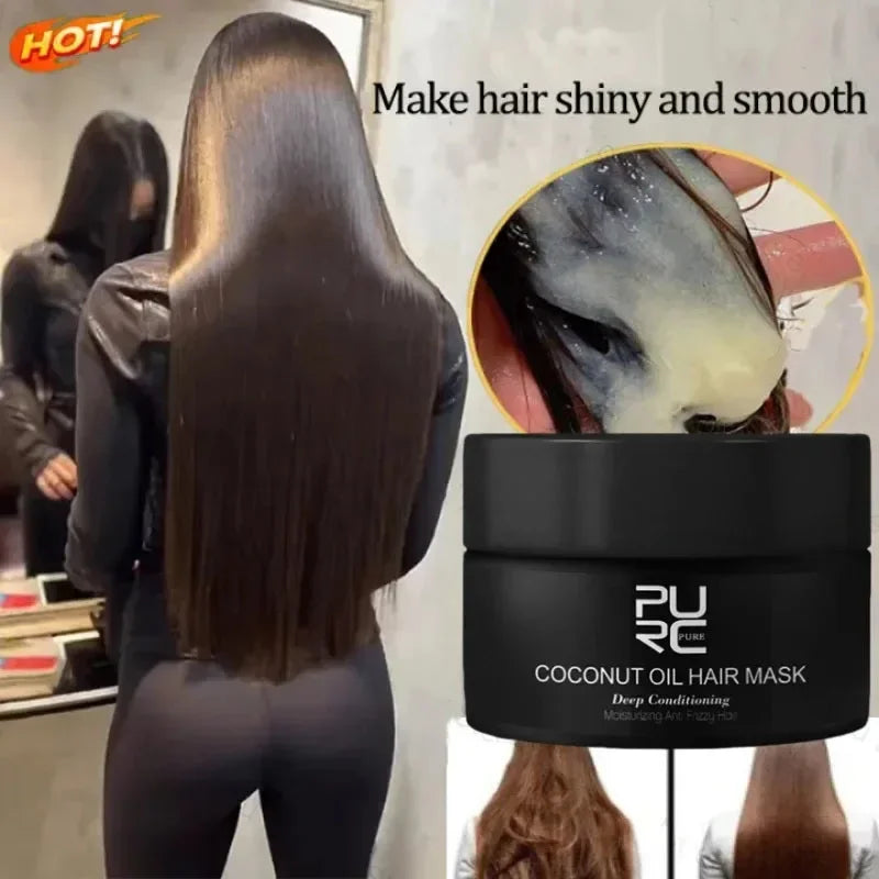 Coconut Oil Keratin Collagen Deep Repair Hair Mask by HitMyNeed