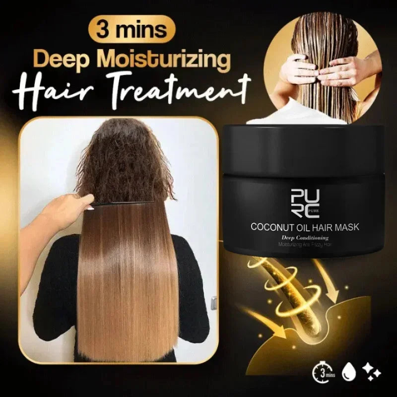 Coconut Oil Keratin Collagen Deep Repair Hair Mask by HitMyNeed