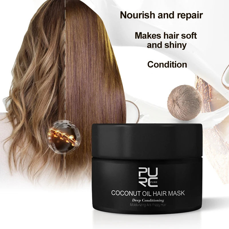 Coconut Oil Keratin Collagen Deep Repair Hair Mask by HitMyNeed