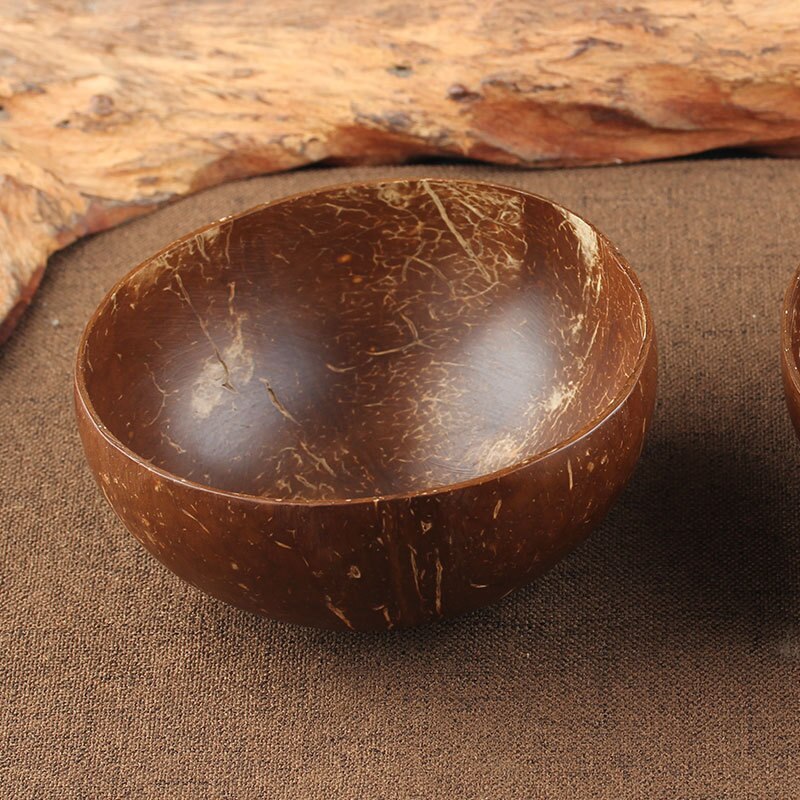 Coconut Shell Wooden Fruit Bowl 12-14 cm by HitMyNeed