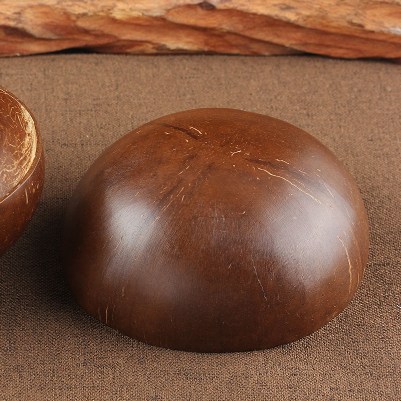 Coconut Shell Wooden Fruit Bowl 12-14 cm by HitMyNeed
