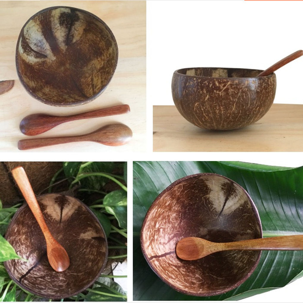 Coconut Shell Wooden Salad Bowl 13cm by HitMyNeed