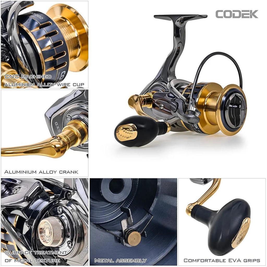 CODEK All-Metal Spinning Fishing Reel 15kg Drag by HitMyNeed
