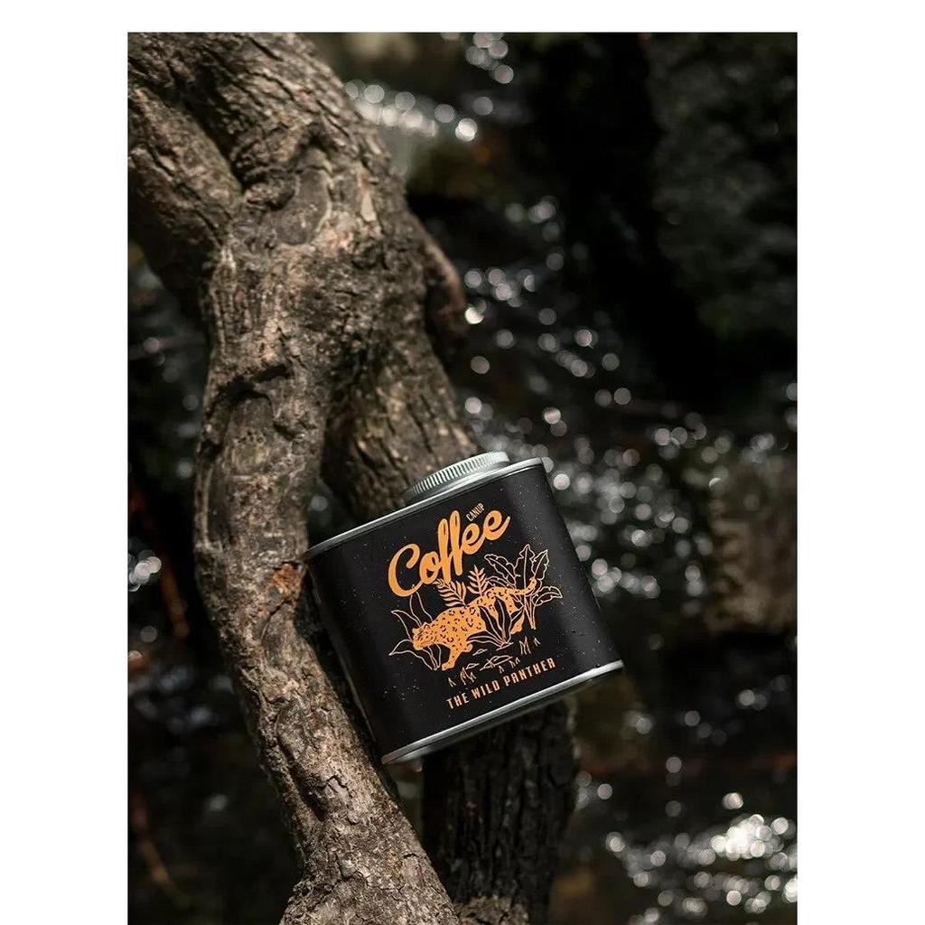 Coffee Bean Sealed Camping Tin Canister 9.5×8.6×6.9cm by HitMyNeed