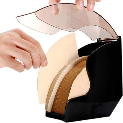 Coffee Filter Holder with Lid, Acrylic Container by HitMyNeed