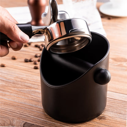 Coffee Knock Box with Shock-Absorbing Rubber Bar by HitMyNeed