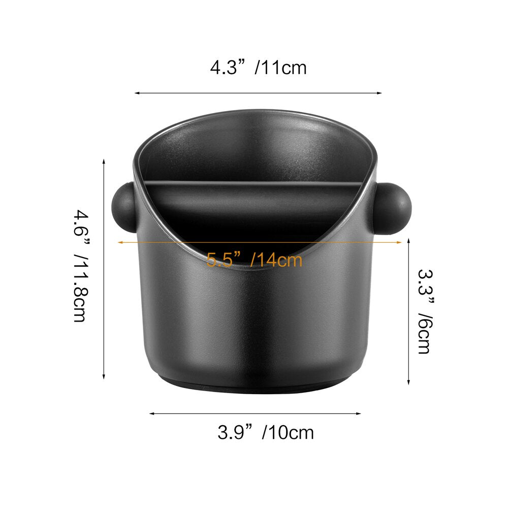 Coffee Knock Box with Shock-Absorbing Rubber Bar by HitMyNeed
