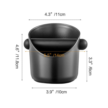 Coffee Knock Box with Shock-Absorbing Rubber Bar by HitMyNeed