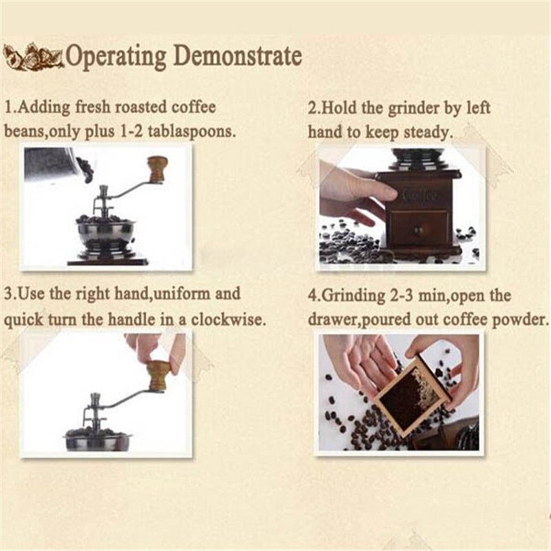Coffee Mill Classic Manual Bean Grinder by HitMyNeed
