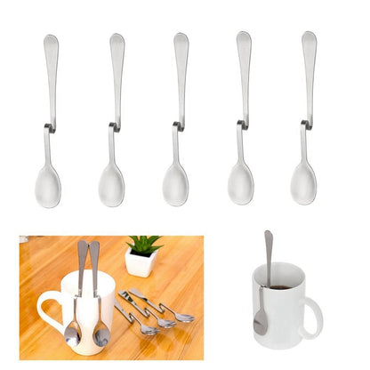Coffee Spoon 5pc Stainless Steel Hanging Spoon Set by HitMyNeed