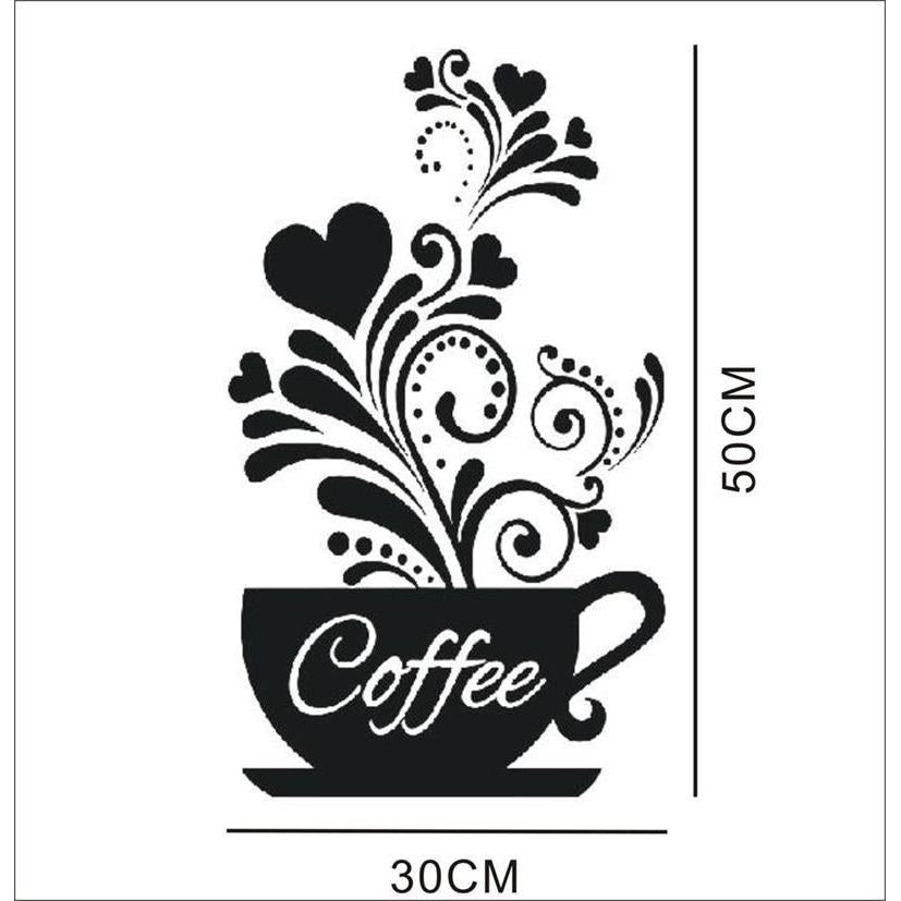 Coffee Wall Sticker for Kitchen, Café & Restaurant by HitMyNeed