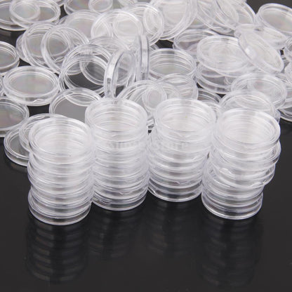 Coin Capsules Set 200 pcs, 21 mm Clear Holders by HitMyNeed