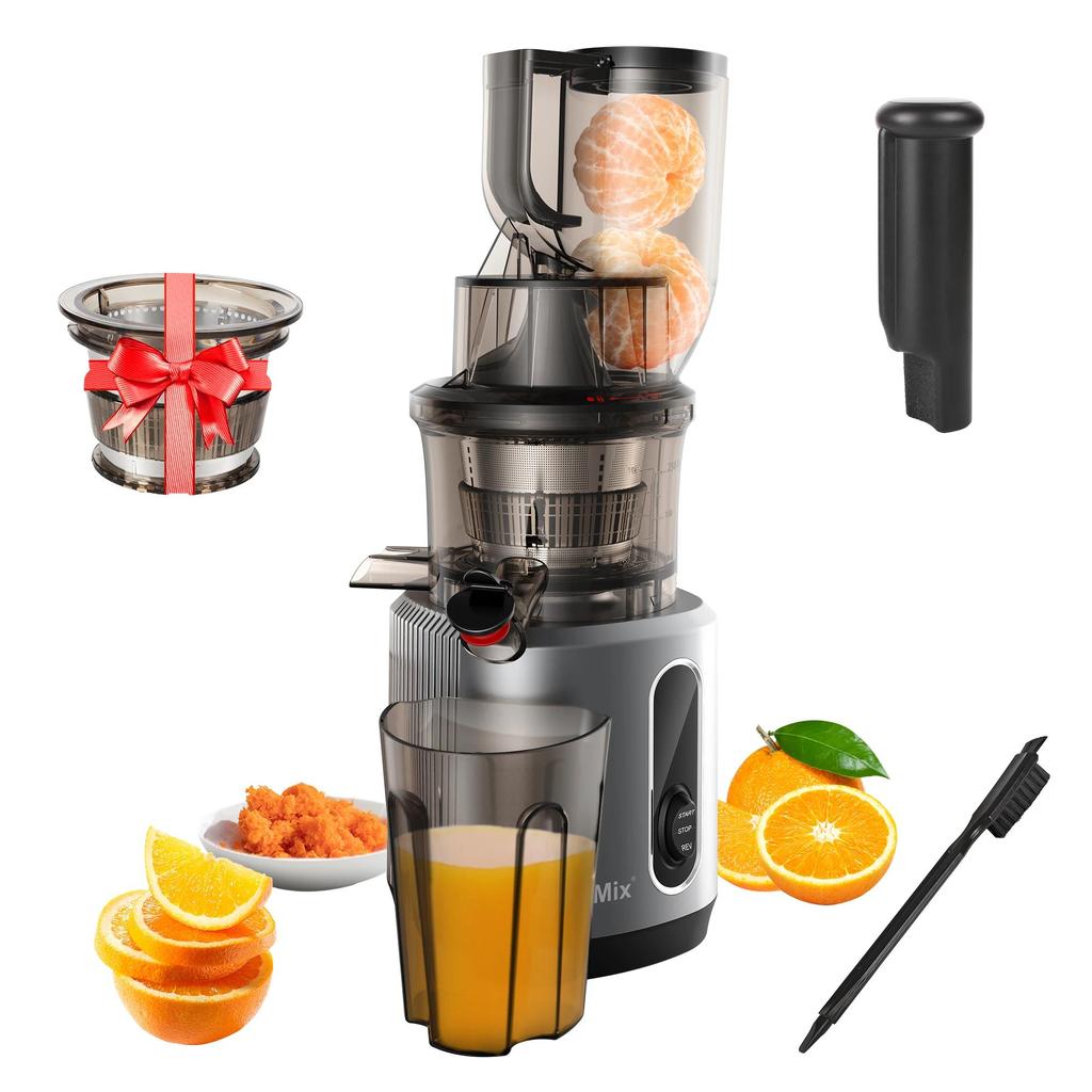 Cold Press Juicer 200W with Wide 75mm Feed Chute by HitMyNeed