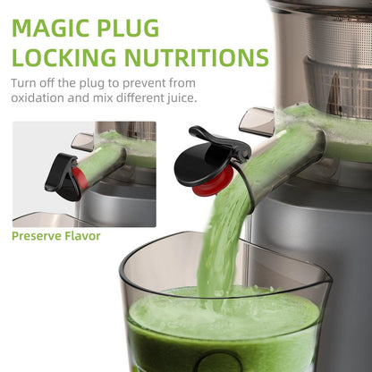Cold Press Juicer 200W with Wide 75mm Feed Chute by HitMyNeed