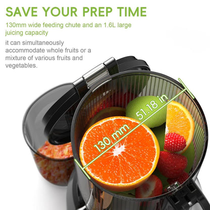Cold Press Juicer with Wide Chute & High Juice Yield by HitMyNeed