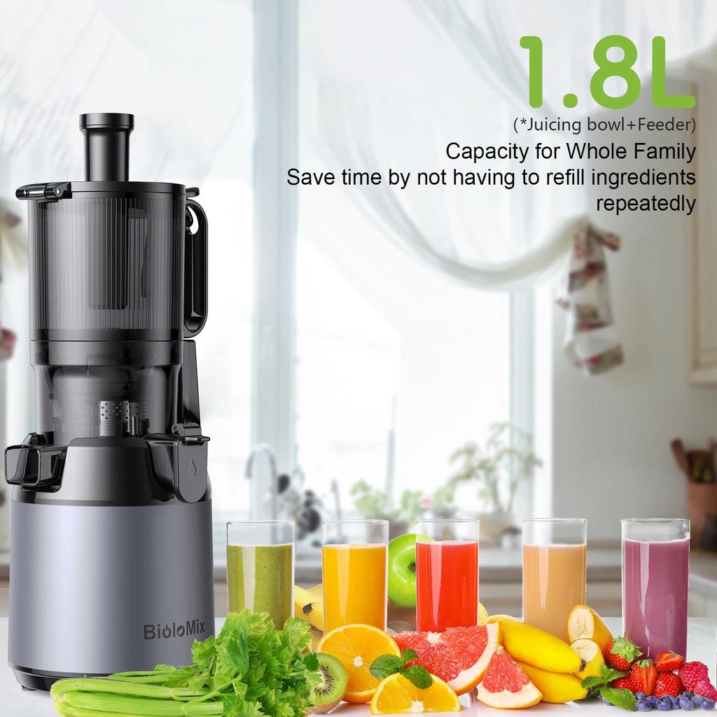 Cold Press Juicer with Wide Chute & High Juice Yield by HitMyNeed