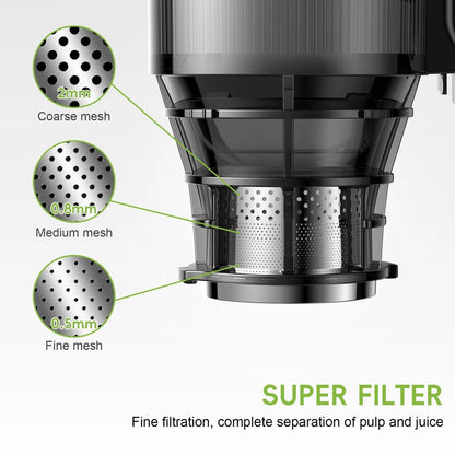 Cold Press Juicer with Wide Chute & High Juice Yield by HitMyNeed