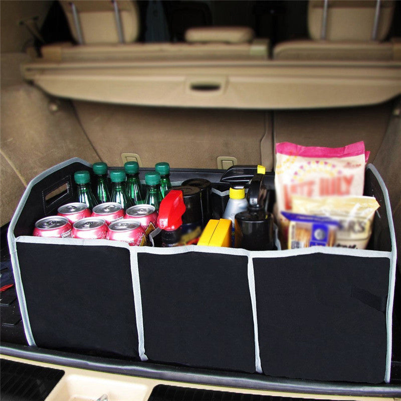 Collapsible 3-Compartment Car Trunk Organizer by HitMyNeed