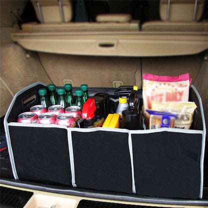 Collapsible 3-Compartment Car Trunk Organizer by HitMyNeed